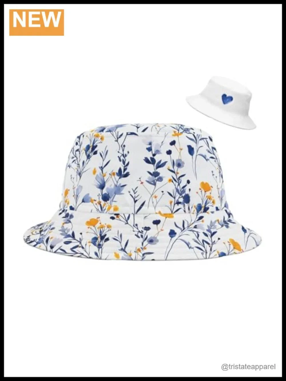 Floral Print Reversible Bucket Hat for Women Men Fishing Sun Hat